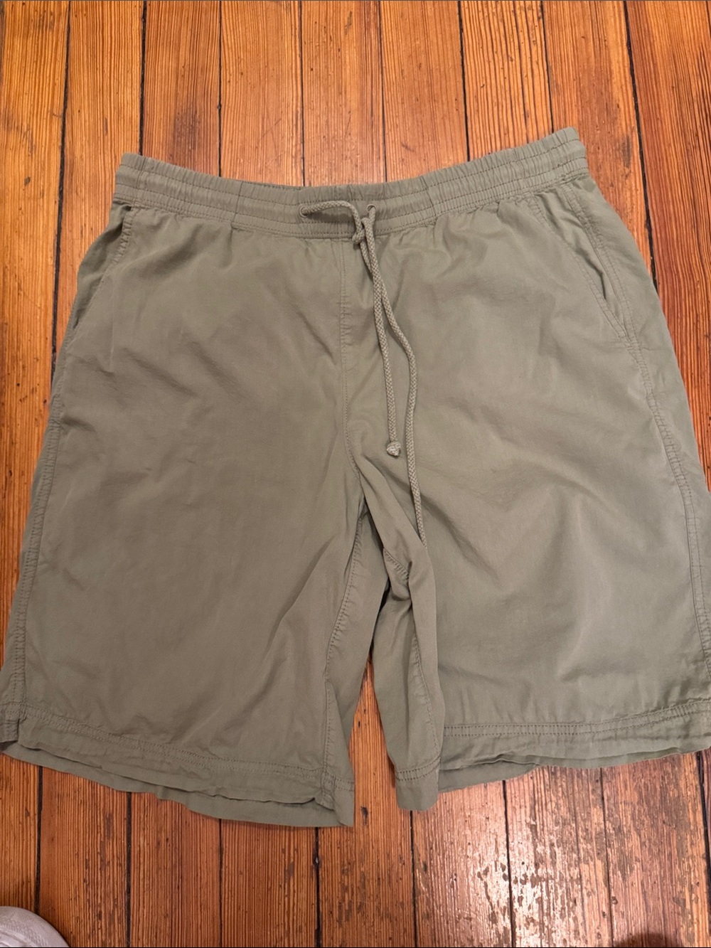 Free People Olive Green Drawstring Athletic Shorts
